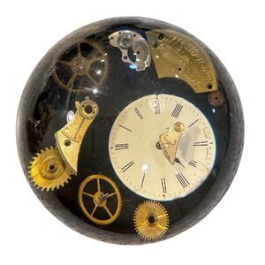 Tarax Infinity Products Clock Parts Orb‎ Paperweight Desk Decor 3 Inches Vintage